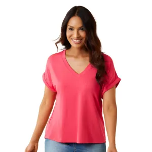 Womens Tommy Bahama Sportswear Tommy Bahama Women's Kauai Jersey V-Neck T-Shirt - Paradise Pink