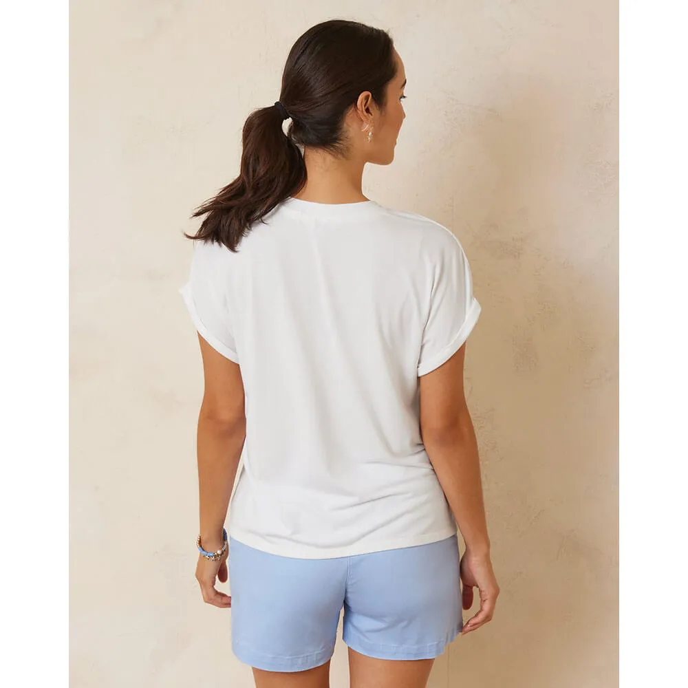 Womens Tommy Bahama Sportswear Tommy Bahama Women's Kauai Jersey V-Neck T-Shirt - White*