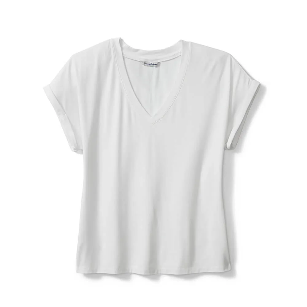 Womens Tommy Bahama Sportswear Tommy Bahama Women's Kauai Jersey V-Neck T-Shirt - White*