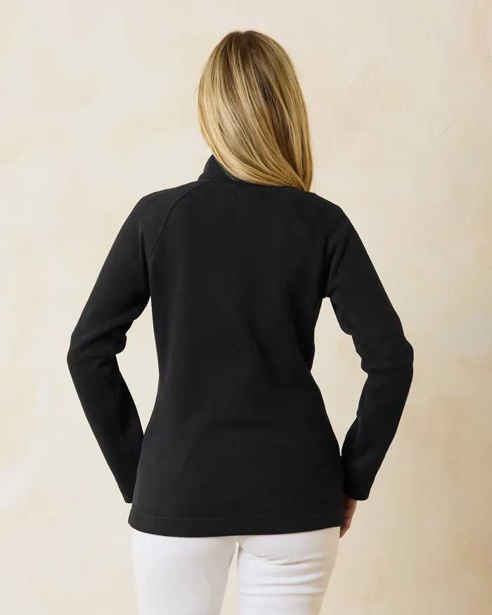 Womens Tommy Bahama Sportswear Tommy Bahama Women's New Aruba Full Zip Sweatshirt - Black