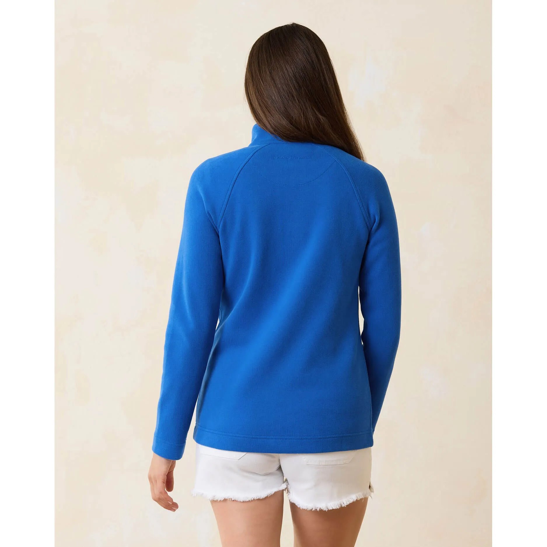 Womens Tommy Bahama Sportswear Tommy Bahama Women's New Aruba Full Zip Sweatshirt - Cobalt Sea