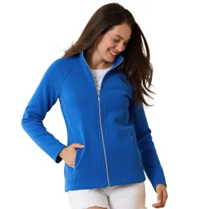 Womens Tommy Bahama Sportswear Tommy Bahama Women's New Aruba Full Zip Sweatshirt - Cobalt Sea