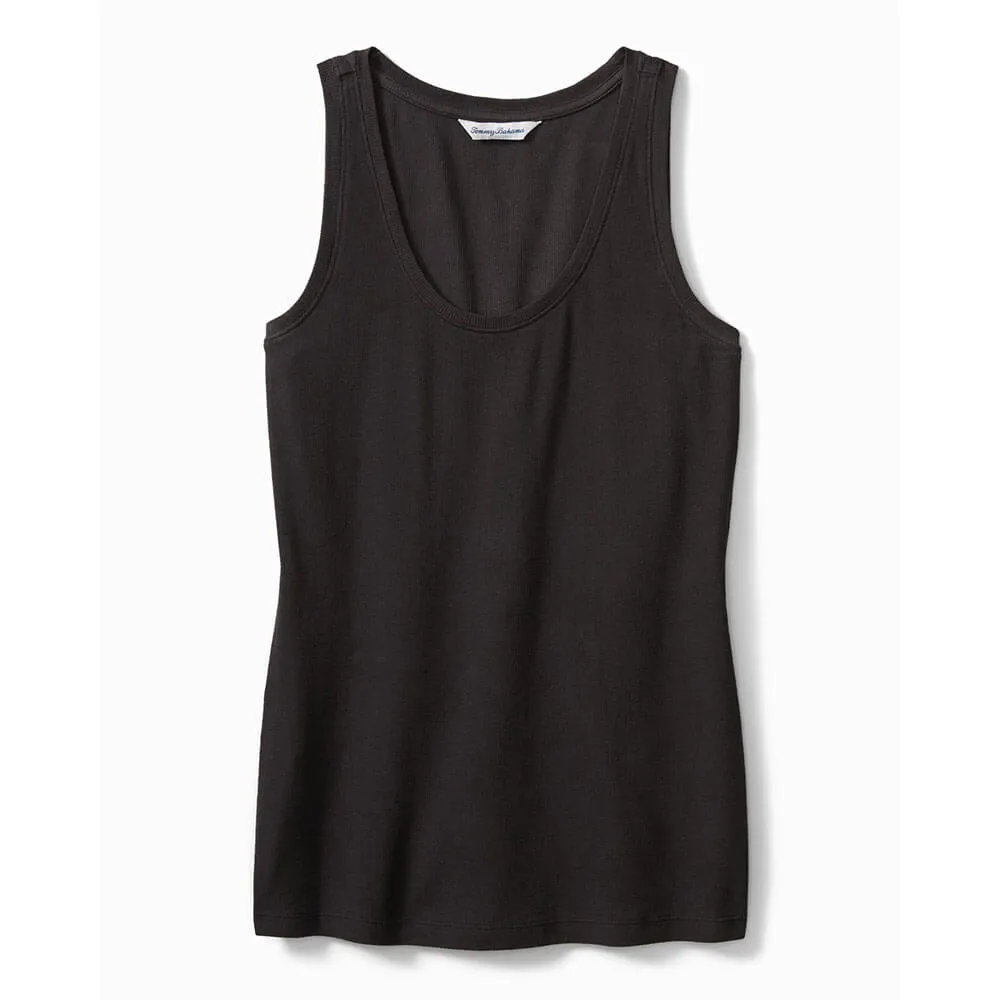 Womens Tommy Bahama Sportswear Tommy Bahama Women's New Barrier Bay Rib Tank Top - Black*