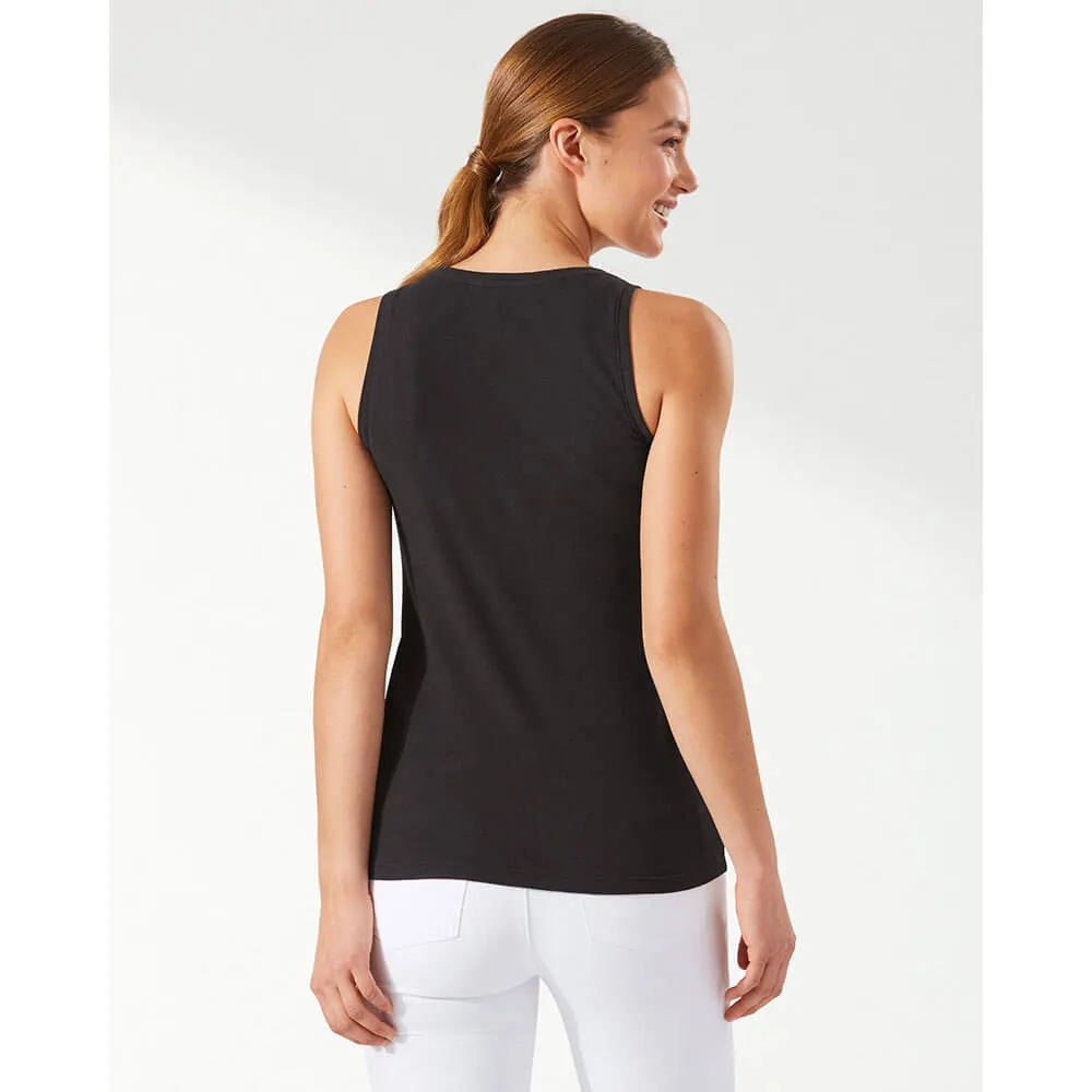 Womens Tommy Bahama Sportswear Tommy Bahama Women's New Barrier Bay Rib Tank Top - Black*