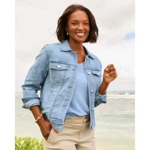 Womens Tommy Bahama Sportswear Tommy Bahama Women's New Classic Jean Jacket - Amalfi Coast Wash