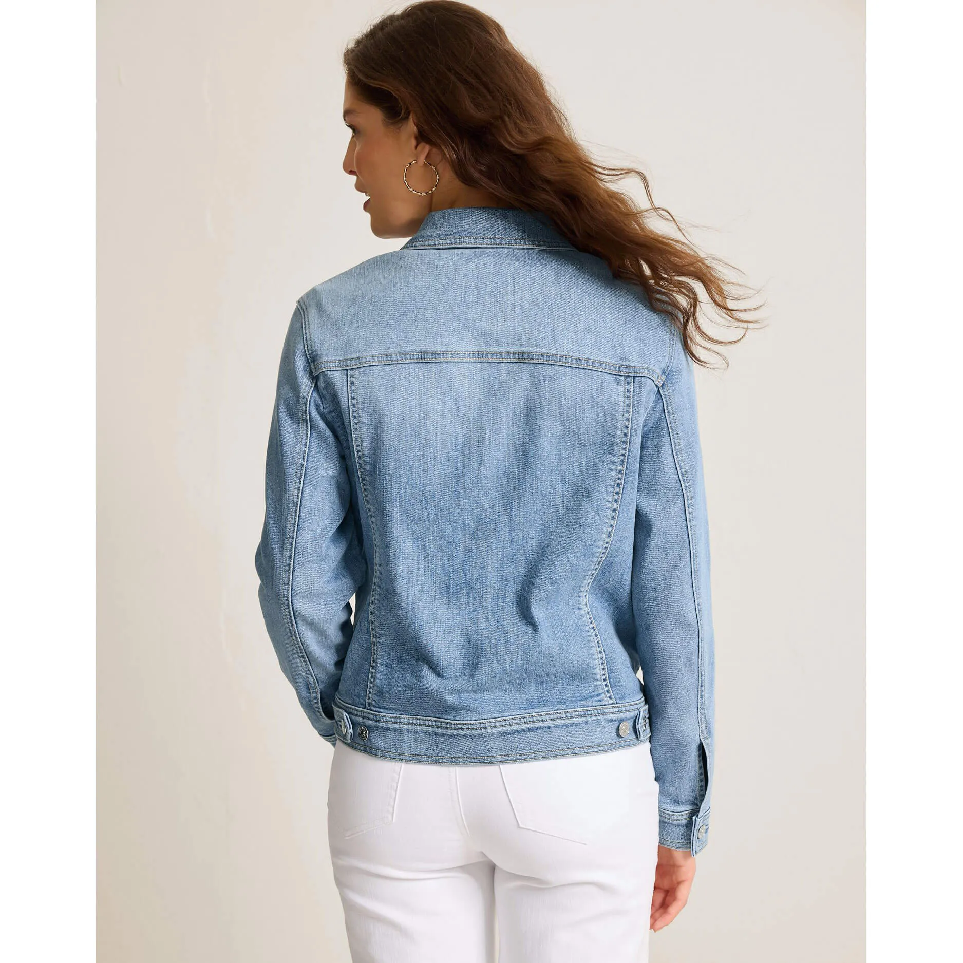 Womens Tommy Bahama Sportswear Tommy Bahama Women's New Classic Jean Jacket - Amalfi Coast Wash
