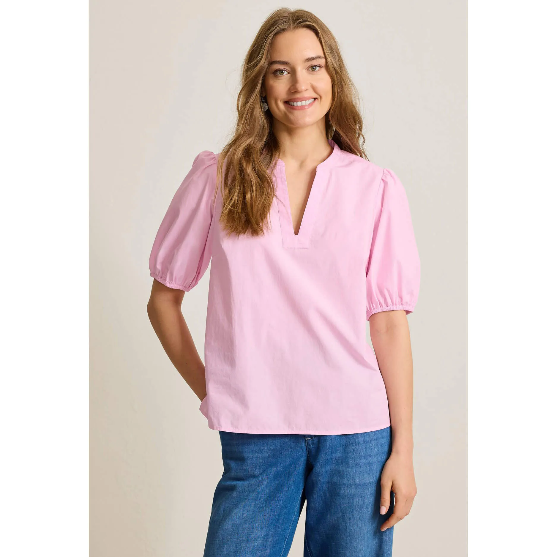 Womens Tommy Bahama Sportswear Tommy Bahama Women's Oceana Puff Short Sleeve Top - Cyber Light