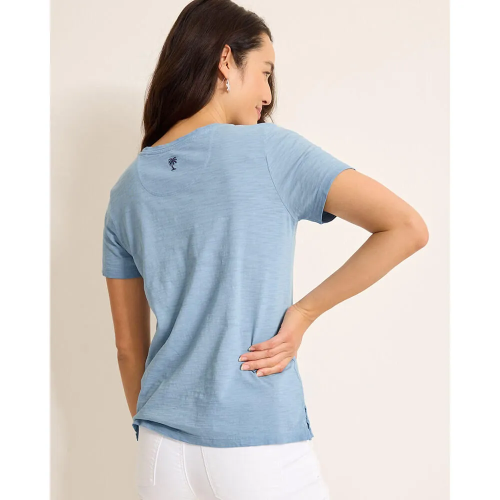 Womens Tommy Bahama Sportswear Tommy Bahama Women's Salty Breeze Pigment Dyed T-Shirt - Canyon Sky