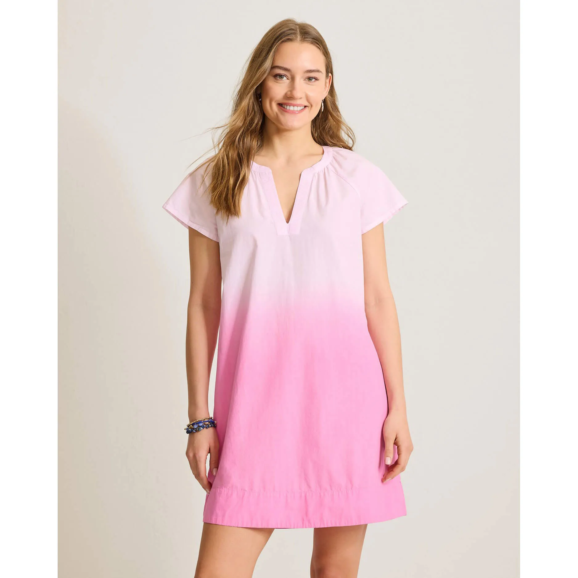 Womens Tommy Bahama Sportswear Tommy Bahama Women's Sunray Ombre Short Sleeve Short Dress - Cyber Light