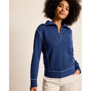 Womens Tommy Bahama Sportswear Tommy Bahama Women's Tobago Bay Half Zip Sweatshirt - Island Navy