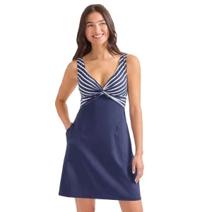 Womens Tommy Bahama Swimwear Tommy Bahama Coastline Stripe Spa Dress Cover Up - Mare Navy