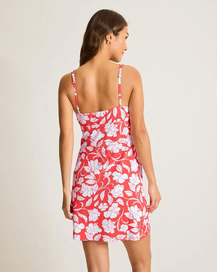 Womens Tommy Bahama Swimwear Tommy Bahama Island Cays Fiori V Spa Dress Cover Up - Citrus Coral