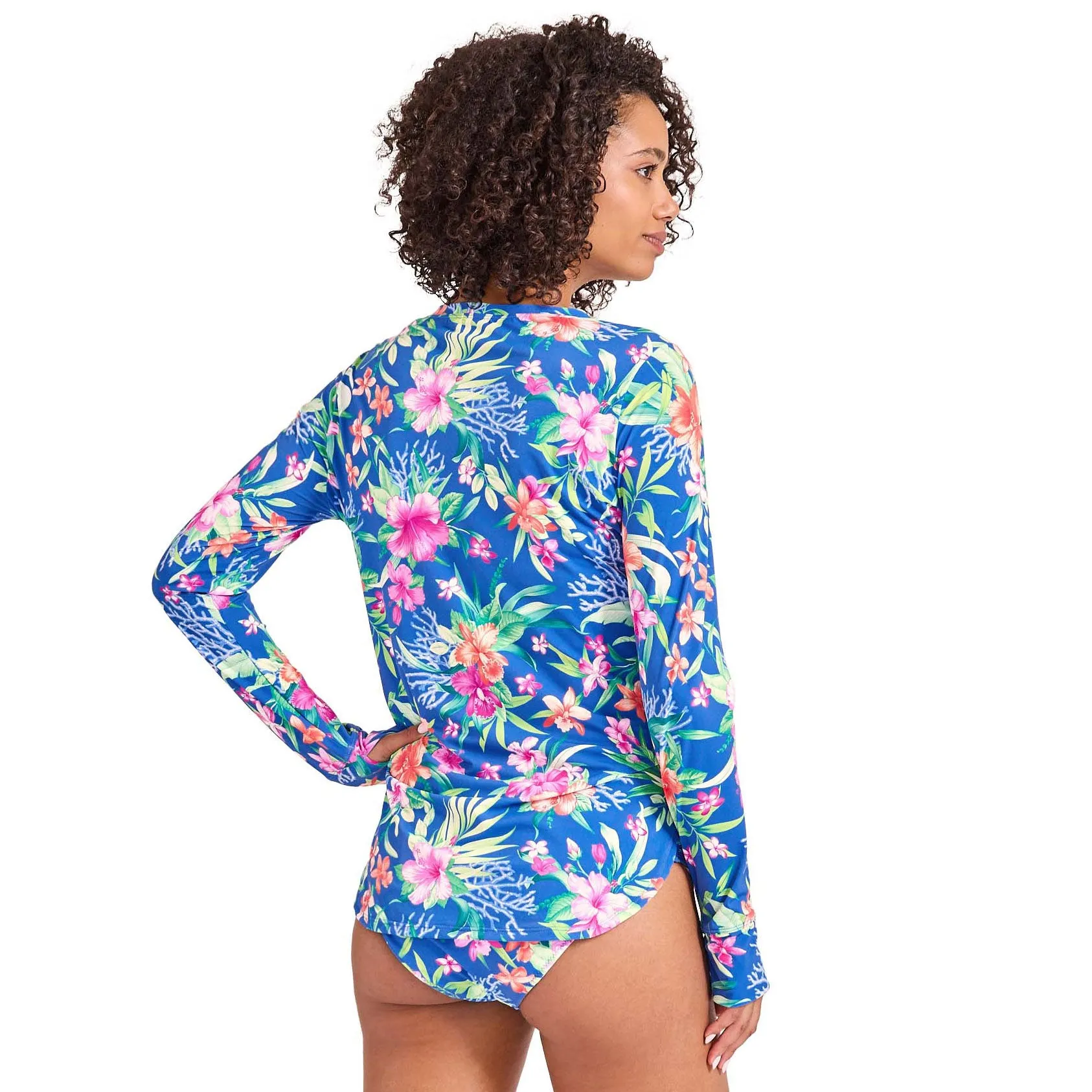 Womens Tommy Bahama Swimwear Tommy Bahama Isola Vita Pullover Rashguard Cover Up - Palace Blue