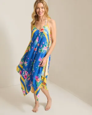 Womens Tommy Bahama Swimwear Tommy Bahama Isola Vita Scarf Dress Cover Up - Palace Blue
