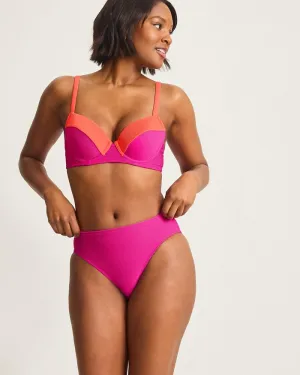 Womens Tommy Bahama Swimwear Tommy Bahama Ocean Point Colorblock Underwire Bra Top - Pink Maui