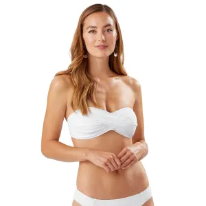 Womens Tommy Bahama Swimwear Tommy Bahama Pearl Twist Bandeau Bikini Top - White
