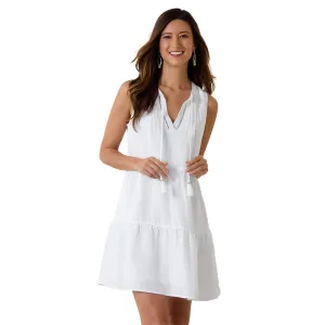 Womens Tommy Bahama Swimwear Tommy Bahama St Lucia Sleeveless Tier Dress Cover Up - White