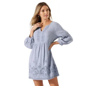 Womens Tommy Bahama Swimwear Tommy Bahama St. Lucia Split Neck Dress Coverup - Billowy Blue