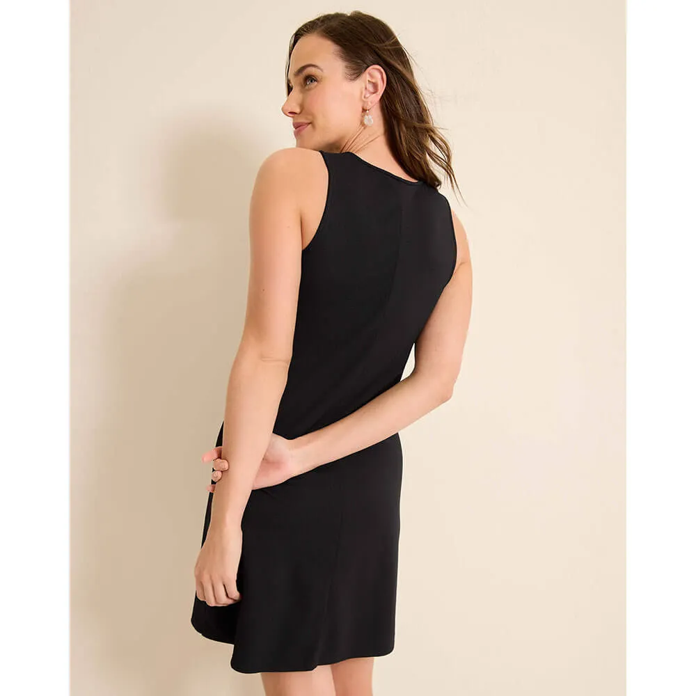 Womens Tommy Bahama Swimwear Tommy Bahama Womens Island Cays Hi Neck Spa Dress Coverup - Black
