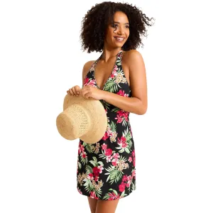 Womens Tommy Bahama Swimwear Tommy Bahama Womens Lily Cat Halter Spa Dress Coverup - Black