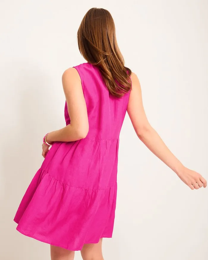 Womens Tommy Bahama Swimwear Tommy Bahama Womens St Lucia Sleeveless Tier Dress Coverup - Pink Maui